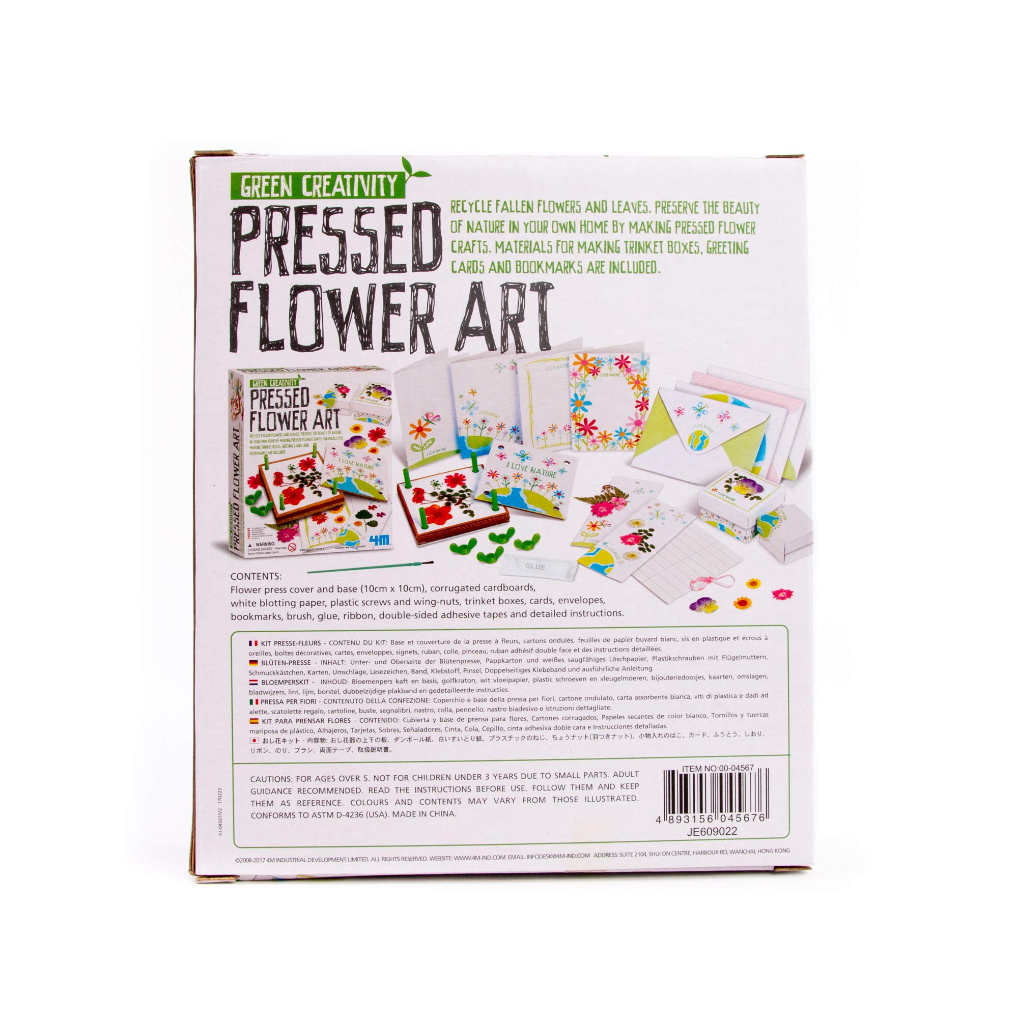 4M Green Creativity Pressed Flower Art Kit, Recycle Flowers Art & Crafts DIY Kit, For Boys & Girls Ages 5+