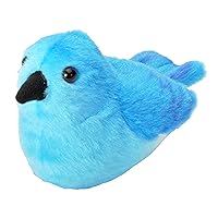 Audubon Birds Mountain Bluebird Plush with Authentic Bird Sound, Stuffed Animal, Bird Toys for Kids and Birders