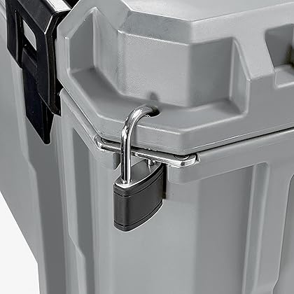 Eylar SR-160 XL Crossover Overland Roller Cargo Case, Equipment Hard Case, Roto Molded, Stackable with Pad-Lock Hasp, Strap Mountable, TSA Standard, IPX4 Rated, 160 Liters (Gray)