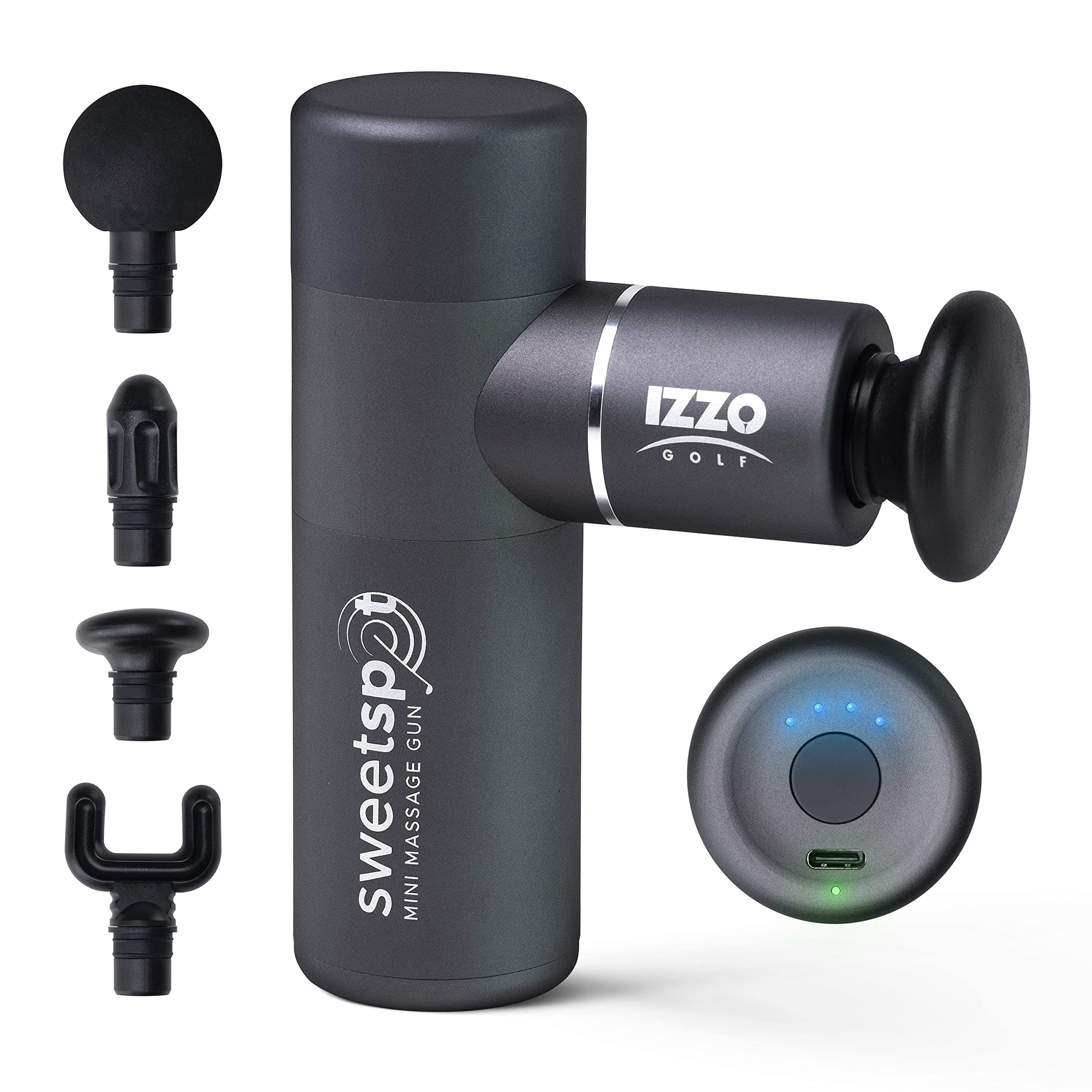 IZZO Golf Sweet Spot Mini Massage Gun - Deep Tissue Massage Gun for Golfers 7 Athletes