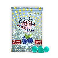 Honest Bites Sugar-Free Gummy Candy, Blue Raspberry Flavor - Keto Friendly, Low Sugar, Zero Calorie Snack, Zero Carb