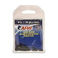 AFW American Fishing Wire Double Barrel Crimp Sleeves – Copper, Black Burr-Free & Corrosion Resistant Finish, Ideal for Rigging Fishing Leaders Over 90lbs, Packaged for Angler's Choice (Retail, Bulk)