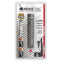 Maglite Mag-Tac LED 2-Cell CR123 Flashlight - Plain-Bezel, Urban Gray