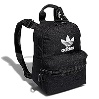 adidas Originals Trefoil 2.0 Mini Backpack Small Travel Bag, Black/White, One Size
