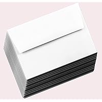 Bright White A6 70lb 50 Boxed Envelopes (4-3/4 x 6-1/2) for 4-1/2 x 6-1/4 Thank You Cards, Gift Tags Showers Weddings Invitations Announcements, Response Cards, Minis from The Envelope Gallery