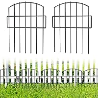 19 Pack Animal Barrier Fence, 20.6 Ft(L) X 17 in(H) No Dig Garden Decorative Fence Rustproof Garden Fence Border for Dog Rabbits Ground Stakes Defense and Outdoor Patio, T Shape