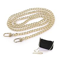 47 DIY Gold Shynek 2 Pieces Flat Chain Strap with D Ring Rivets, Bag Chain  Purse Straps Replacement Crossbody Chain for Purse Strap Crossbody, Bag