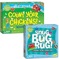Peaceable Kingdom Count Your Chickens and Snug as a Bug Cooperative Board Games for Kids Bundle