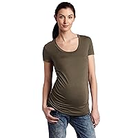 Women's Maternity Scoop Neck with Back Ruched Tee