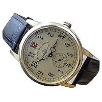 Pobeda Fighter Zim Watch Mens Wrist Watch Soviet Watch Custom Classic USSR Rare Gift (Classic Black Strap)