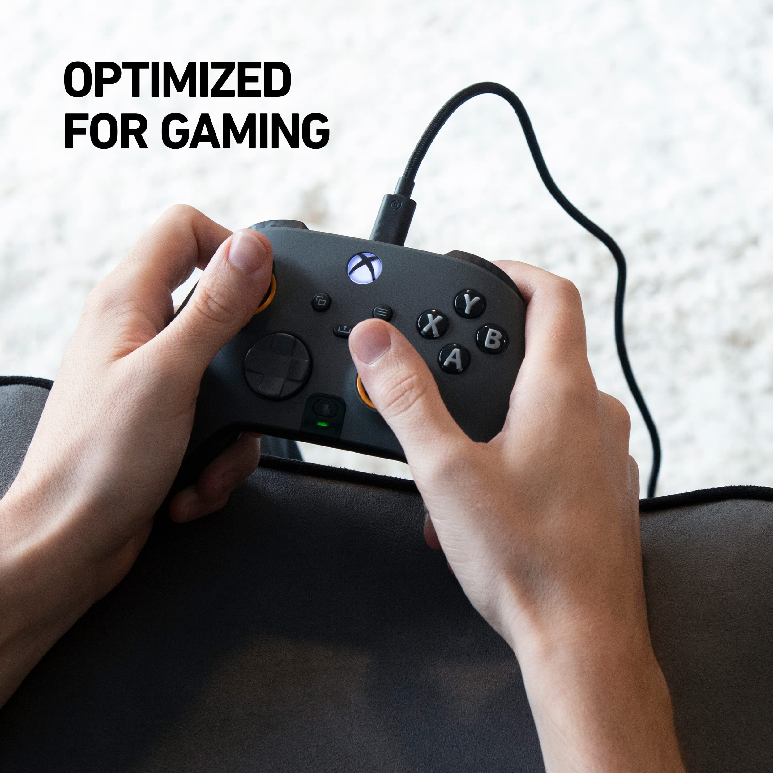 SCUF Braided USB-C Cable - Black 6 feet / 2 Meters USB Type C Connection and Charging for Xbox Controllers, PS5 Controllers, and Smart Phones - Xbox Series X;
