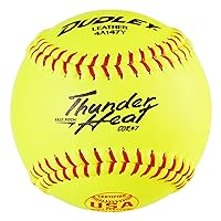 Dudley USASB Thunder Heat Fastpitch Softball - 12 Pack,Yellow