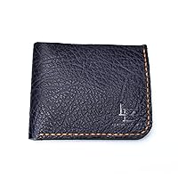 LeatherBrick Antique Bi-Fold 6 Slot Wallet | Pure Leather Wallet | Handmade Leather Wallet | Mild Pattern Leather | Blue Mild Color