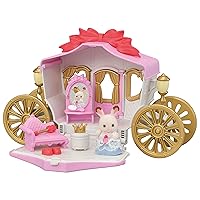 Calico Critters Royal Carriage Set - Dollhouse Playset & Vehicle with Doll and Accessories Included. Your Fairytale Adventure Awaits!