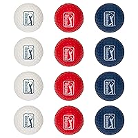 Franklin Sports Indoor + Outdoor Foam Practice Golf Balls - PGA Tour Kids + Adults Practice Soft Foam Golf Balls - Limited Flight Soft Golf Balls - 12 Pack of Golf Balls with Draw String Carry Bag