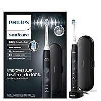 ProtectiveClean 5100 Gum Health, Rechargeable Electric Power Toothbrush, Black, HX6850/60