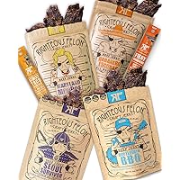 Righteous Felon Beef Jerky and Meat Sticks Variety Pack, Gifts for Men, Mens Gifts, High Protein, Gluten Free, Keto, Low Sugar Healthy Snacks for Adults, Made with Premium Meats, (Spicy Jerky 6 Pack)