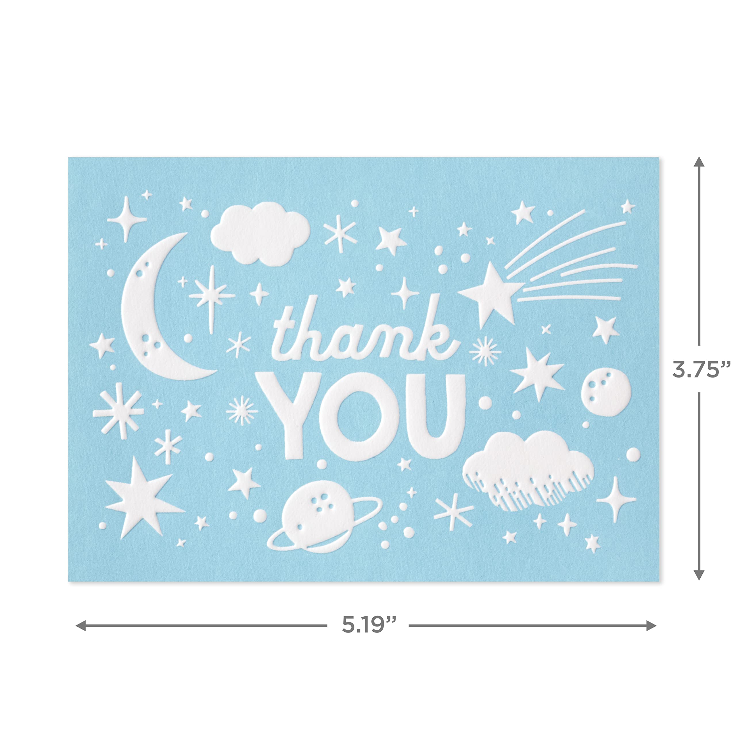 Hallmark Pack of Baby Shower Thank You Cards, Outer Space (20 Thank You Notes and Envelopes)