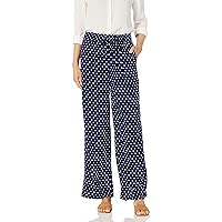 Rafaella Women's Polkadot Print Pull-on Fluid Pant