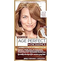 L'Oreal Paris ExcellenceAge Perfect Layered Tone Flattering Color, 6CB Light Soft Reddish Brown