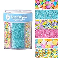 Sweets Indeed Sprinkles, Edible Sprinkle Mix, Perfect for Cake Decorations, Baking, Ice Cream, Cookies, Cupcake Topper, 6.45 ounces (Easter)