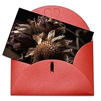 Greeting Cards With Envelopes Withered Flowers Thank You Card Blank Cards for All Occasions Birthday Thank You Wedding Holiday Parties And More 3.9 X 5.9In