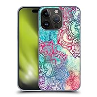 Head Case Designs Officially Licensed Micklyn Le Feuvre Round and Round The Rainbow Mandala 3 Hard Back Case Compatible with Apple iPhone 15 Pro