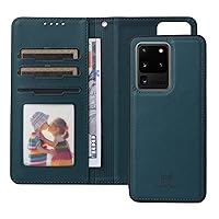 Smartphone Flip Cases Compatible with Samsung Galaxy S20 Ultra Wallet Case Detachable Back Case with Card Holder/Wrist Strap, PU Leather Flip Folio Case with Magnetic Stand Shockproof Phone Cover Flip