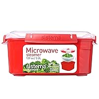 Sistema Microwave Steamer for Cooking Food and Vegetables with Steam Release Vent