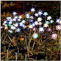 TONULAX Solar Garden Lights - Newest Solar Powered Landscape Tree Lights with Larger Solar Capacity, Solar Decorative Lights Outdoor for Pathway, Patio, Front Yard Decoration(4 Pack)