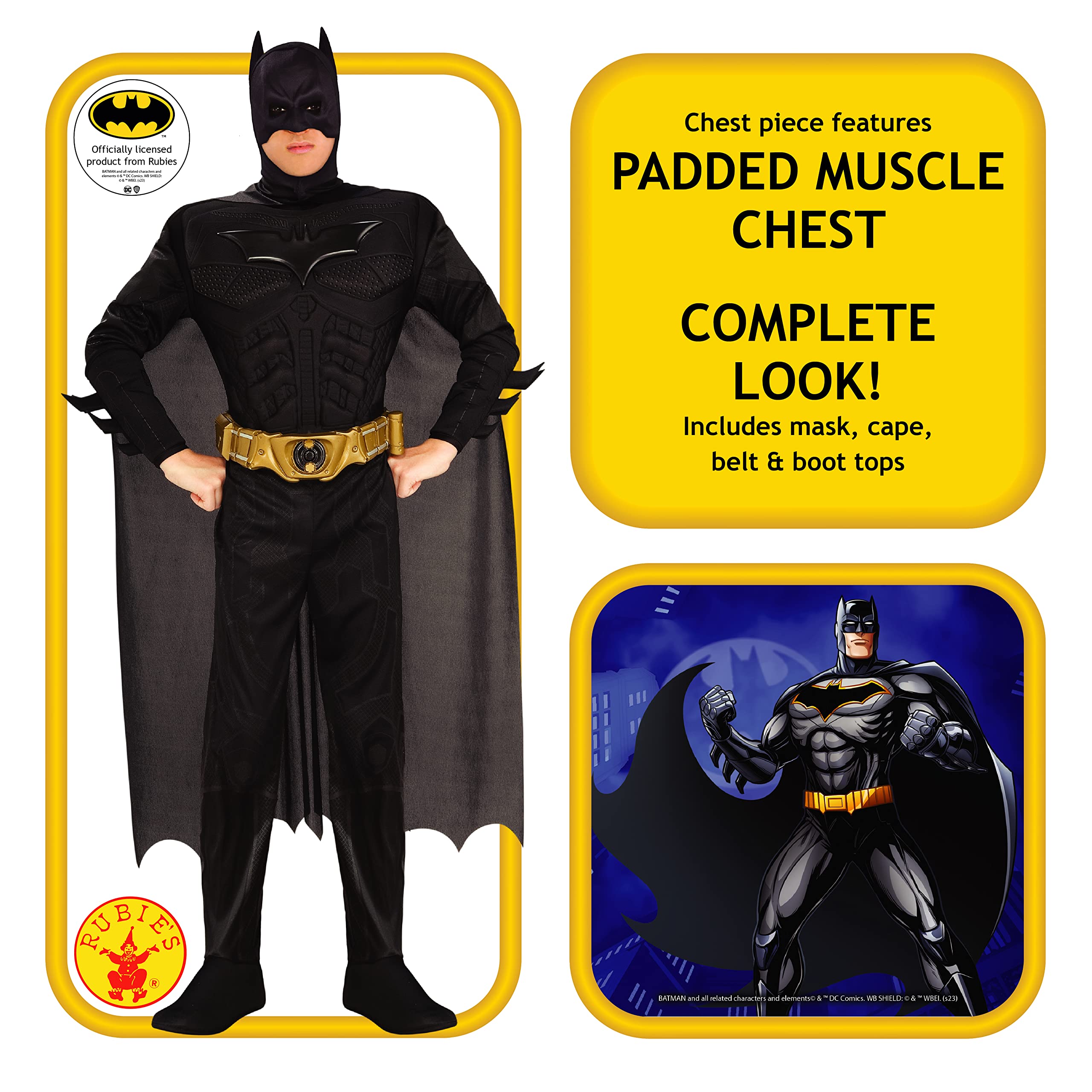 Mua Rubie's Batman: The Dark Knight Trilogy Adult Batman Costume trên Amazon  Mỹ chính hãng 2023 | Giaonhan247