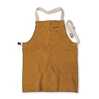 unisex adult Leather protective work and lab aprons, Tan Leather, Large US , Brown