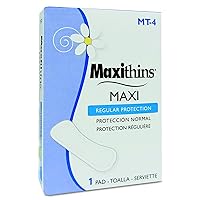 MT4 Maxithins Vended Sanitary Napkins #4 (Case of 250 Individually Boxed Napkins) - GID-HOSMT-4, White, 15