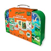 Box Candiy - Totally Dino Adventure Activity Set - Travel Case Multi Crafts Kit - Arts and Crafts for Kids - Educational - from 6 Years Old - Multilingual - BCS2106