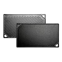 Lodge LDP3 Cast Iron Rectangular Reversible Grill/Griddle, 9.5-inch x 16.75-inch, Black