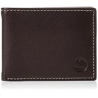 Timberland Men's Wellington RFID Leather Bifold Wallet Trifold Wallet Hybrid