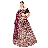 Indian Velvet Heavy Embroidered Muslim Sequin Bridal Lehenga 2197 II