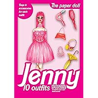 Paper doll Jenny. Bright and stylish doll. 10 outfits, 10 bags and accessories. BONUS: 3 scrapbook paper pages inside the paperback book.: Beautiful fashion doll Paper doll Jenny. Bright and stylish doll. 10 outfits, 10 bags and accessories. BONUS: 3 scrapbook paper pages inside the paperback book.: Beautiful fashion doll Kindle