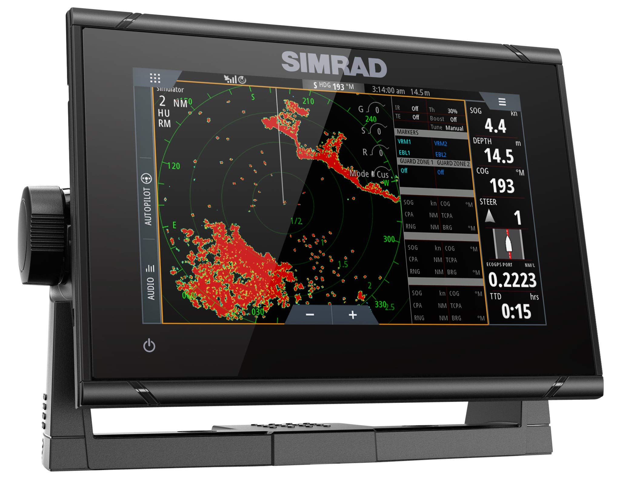 Simrad GO7 XSR - 7-inch Chartplotter with HDI Transducer, C-MAP Discover Chart Card & GO7 XSR SUNCOVER