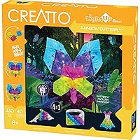 Thames & Kosmos Creatto Rainbow Butterfly Light-Up 3D Puzzle Kit | Includes Creatto Puzzle Pieces to Make Your Own Illuminated Craft Creations | DIY Activity Kit & LED Lights