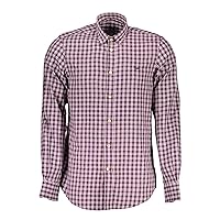 Elegant Purple Cotton Long Sleeve Men's Shirt
