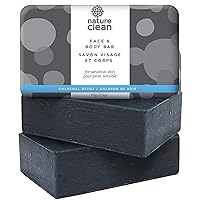 Activated Charcoal Soap for Face & Body Detox 3.5 oz (3-pack) Deep Moisturizing, Exfoliating & Cleansing Black Soap Acne Treatment, Eczema & Psoriasis. Sensitive Skin Cleanser