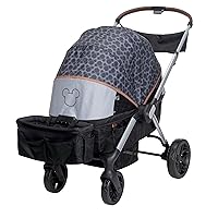 Baby Summit Wagon Stroller fits 2 Kids Includes Removable Child Tray and 2 Cup Holders, Mickey Mouse