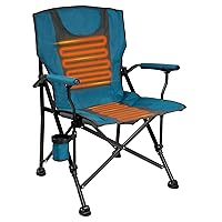 BACKYARD EXPRESSIONS PATIO · HOME · GARDEN Blue/Grey Backyard Expressions Luxury Heated Portable Chair Camping, Sports and The Beach