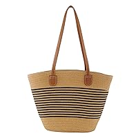 CHIC DIARY Straw bag Woven Tote Bag for Women Beach Purse Summer Shoulder Bag With Zipper Bohemian Crossbody Bag For Vacation