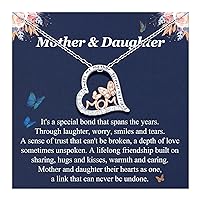Butterfly Mother Daughter Necklace Birthday Mothers Day Gift for Mom and Daughter