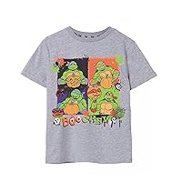 Teenage Mutant Ninja Turtles Kids Grey Short-Sleeved T-Shirt | Spend This Halloween with The Boo Crew | Spooky Fun with TMNT