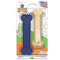 Nylabone Dental Chew and Flexi Bone Combo Pack Dog Chew Toys Chicken Flavor Medium/Wolf - Up to 35 lbs.