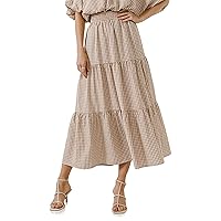 English Factory Women's Tiered Maxi Skirt