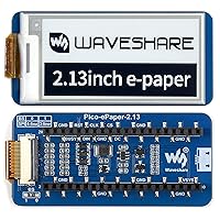 waveshare 2.13inch E-Paper Display Module for Raspberry Pi Pico, Black White Two-Color 250x122 Pixel E-Paper Screen LCD SPI Interface Support Partial Refresh Paper-Like Effect Wide Viewing Angle